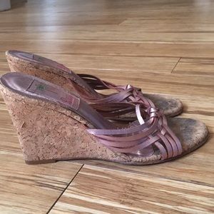 Lilly Pulitzer cork wedge heels